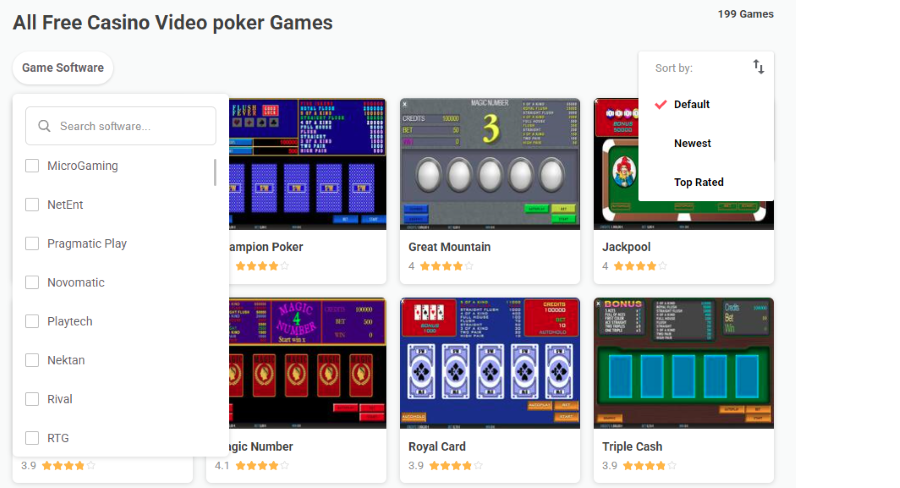 Free Video Poker Games